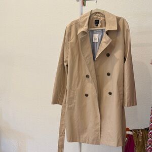 J. Crew Factory Tan Double-Breasted Trench Coat